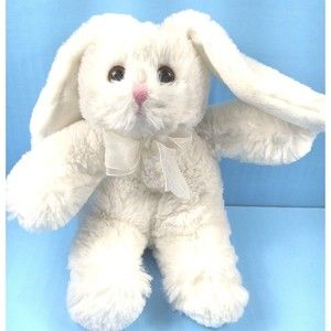 Animal Adventure Victorian White Easter Rabbit Plush 8" Bunny Stuffed Animal Toy